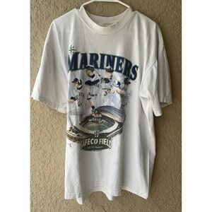 Vintage 1999 Griffey Jr. Rodriguez Mariners XL Mens Shirt Baseball Hall Of Fame